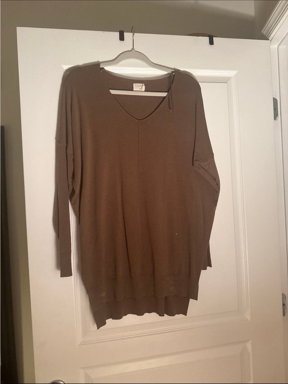 Women's V-Neck Brown Sweater